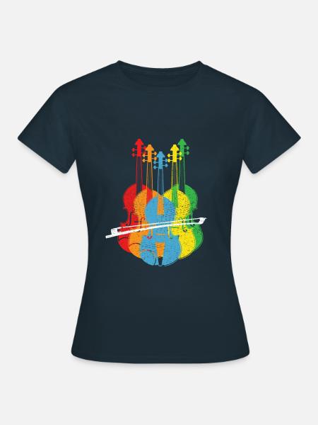 Violin violin violin player violins colorful - Women's T-Shirt - navy