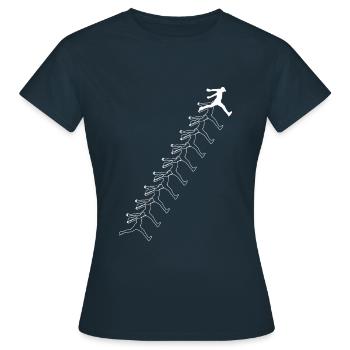 Parkour Sport Freerunning series - T-shirt Femme - marine - Devant - AI Model Female 172 dark (172cm)