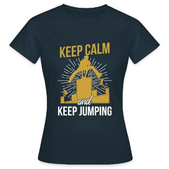 Parkour Sport Freerunning Quiet - T-shirt Femme - marine - Devant - AI Model Female 172 dark (172cm)