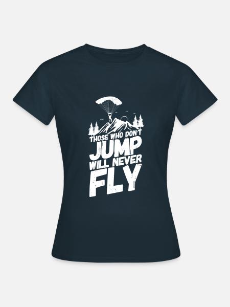 Fallschirm Skydiving Fliegen - Frauen T-Shirt - Navy