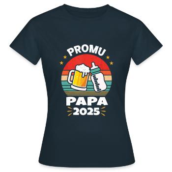 Promoted to Future Dad 2025 - Women's T-Shirt - navy - Front - AI Model Female 172 dark (172cm)