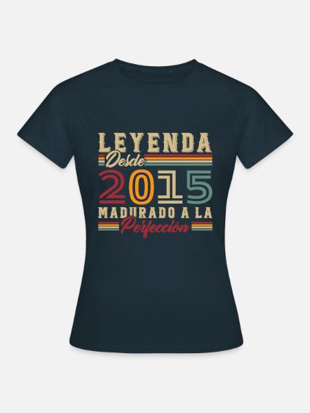 2015 Vintage Compleanno Vintage Retro Regalo - Maglietta da donna - navy