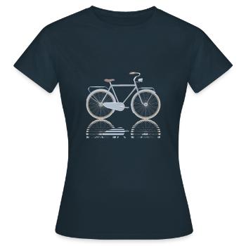 Fahrrad - Frauen T-Shirt - Navy - Vorne - AI Model Female 172 dark (172cm)