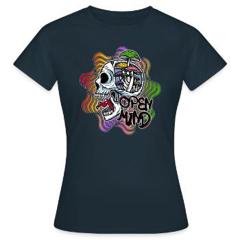 Médicament de voyage pour hallucinations d'esprit ouvert aux champignons magiques - T-shirt Femme - marine - Devant - AI Model Female 172 dark (172cm)