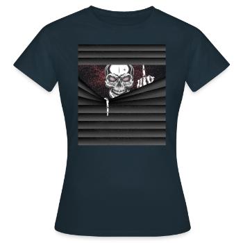 Halloween costume squelette majeur - T-shirt Femme - marine - Devant - AI Model Female 172 dark (172cm)