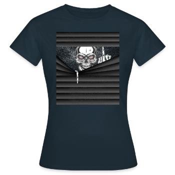 Halloween costume squelette majeur - T-shirt Femme - marine - Devant - AI Model Female 172 dark (172cm)
