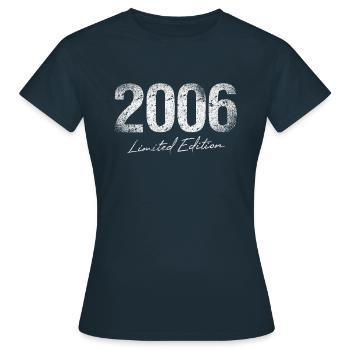 Geburtstag 2006 Limited Edition Geschenk Used Cool - Frauen T-Shirt - Navy - Vorne - AI Model Female 172 dark (172cm)