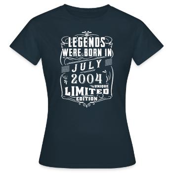 Geburtstag Juli 2004 Jahr Limited Edition - Frauen T-Shirt - Navy - Vorne - AI Model Female 172 dark (172cm)