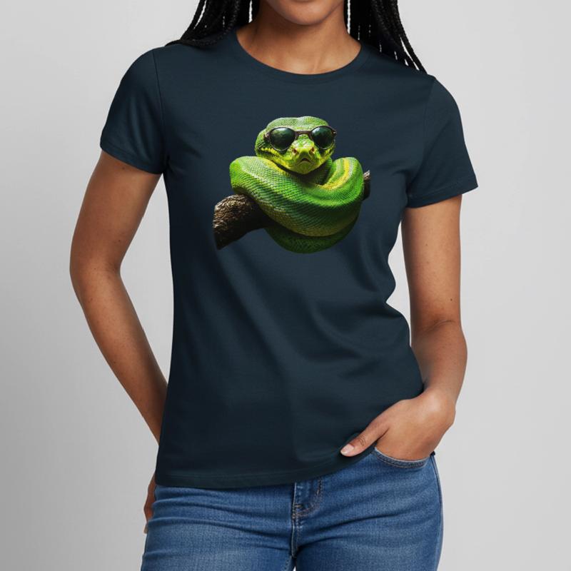 Green Tree Python Snakes Lover Terrarium Women's T-Shirt