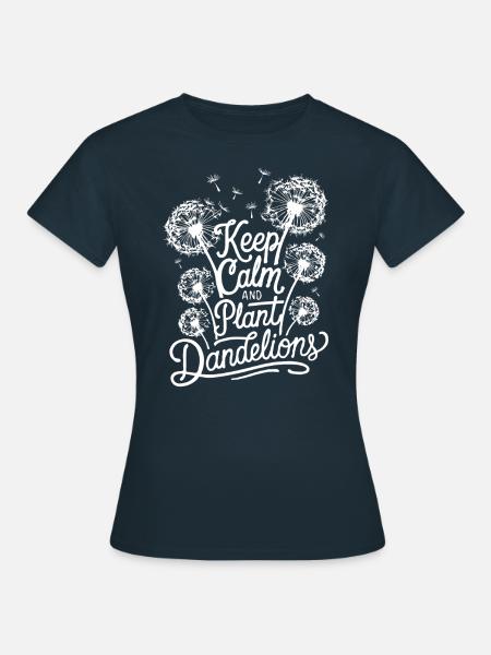 Löwenzahn Pusteblumen Liebhaber Blumen Floral - Frauen T-Shirt - Navy