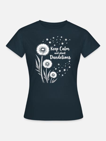 Löwenzahn Pusteblumen Liebhaber Blumen Floral - Frauen T-Shirt - Navy