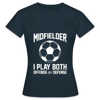 Milieu de terrain midfielder soccer cadeau - T-shirt Femme - marine - Devant - AI Model Female 172 dark (172cm)