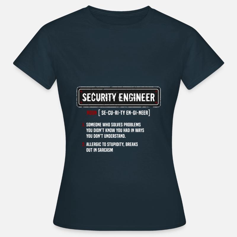 IT Security Security Definition Cybersecurity - Women's T-Shirt - navy