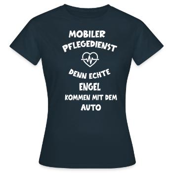Mobiler Pflegedienst Mobile Pflege Pflegerin Engel - Frauen T-Shirt - Navy - Vorne - AI Model Female 172 dark (172cm)