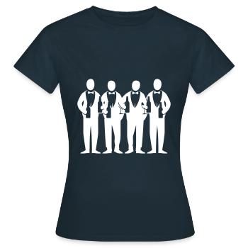 Enterrement de vie de jeune fille, marié, fête d’équipe - T-shirt Femme - marine - Devant - AI Model Female 172 dark (172cm)