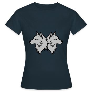 Wolf Team Rudel - Frauen T-Shirt - Navy - Vorne - AI Model Female 172 dark (172cm)