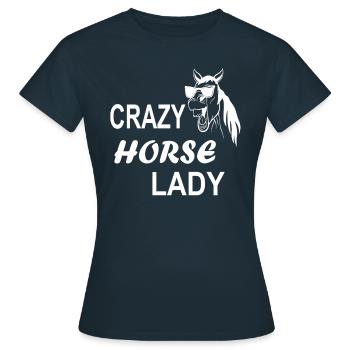 Crazy Horse Lady - Women's T-Shirt - navy - Front - AI Model Female 172 dark (172cm)