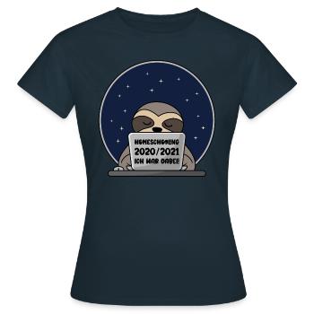 Homeschooling 2020/2021 Ich war dabei! - Frauen T-Shirt - Navy - Vorne - AI Model Female 172 dark (172cm)