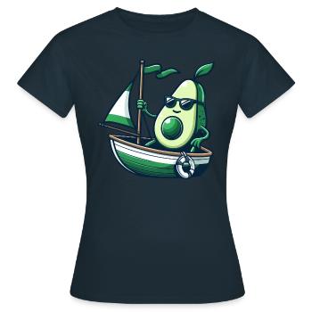 Dériveur d’été cool avec avocat - T-shirt Femme - marine - Devant - AI Model Female 172 dark (172cm)