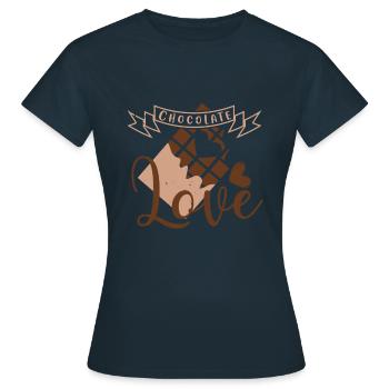 Chocolate Chocolate Love - Women's T-Shirt - navy - Front - AI Model Female 172 dark (172cm)