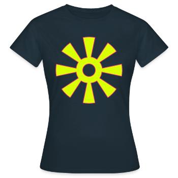 Sun VECTOR - Women's T-Shirt - navy - Front - AI Model Female 172 dark (172cm)