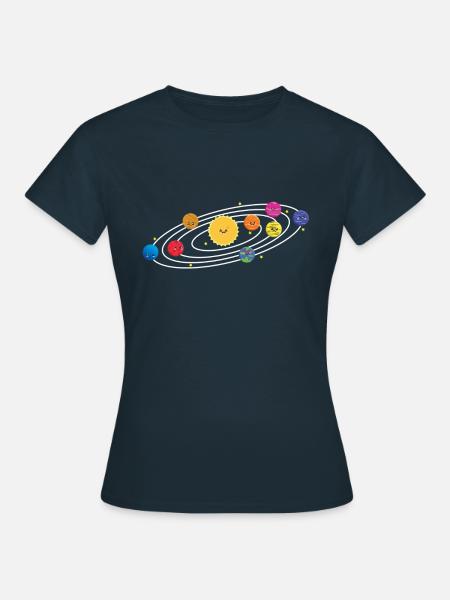 Solar System T-Shirt für Astronauten Geschenkidee - Frauen T-Shirt - Navy