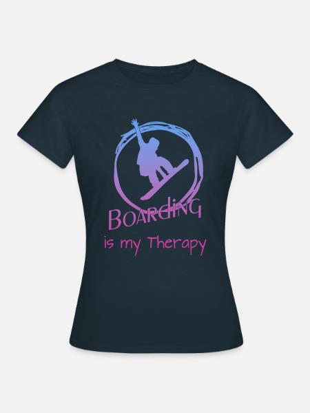 Boarding Snowboarding - Frauen T-Shirt - Navy