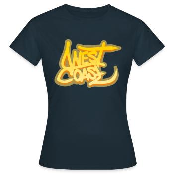 Côte Ouest - T-shirt Femme - marine - Devant - AI Model Female 172 dark (172cm)