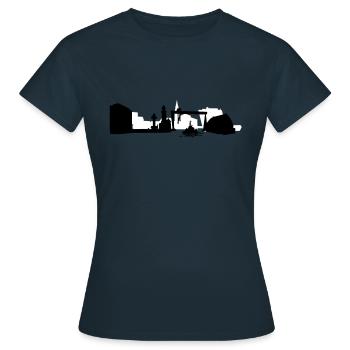 Kiel Skyline - T-shirt Femme - marine - Devant - AI Model Female 172 dark (172cm)