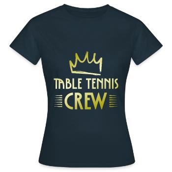 Table Tennis Crew - Frauen T-Shirt - Navy - Vorne - AI Model Female 172 dark (172cm)