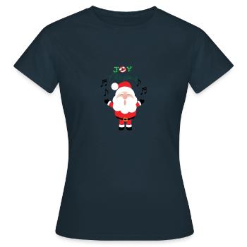 Santa Claus T-shirt, Santa Claus, Santa Claus - Women's T-Shirt - navy - Front - AI Model Female 172 dark (172cm)