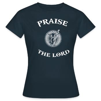 God Christianity Religion Jesus Christ Messiah - Women's T-Shirt - navy - Front - AI Model Female 172 dark (172cm)