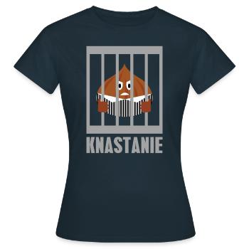 Knastani - Knast Gefängnis Eichel Kastanien - Frauen T-Shirt - Navy - Vorne - AI Model Female 172 dark (172cm)