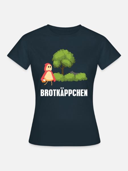 Brotkäppchen - Rotkäppchen Wolf Oma Märchen - Frauen T-Shirt - Navy