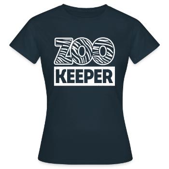 Zoo Keeper Zoo - T-shirt Femme - marine - Devant - AI Model Female 172 dark (172cm)