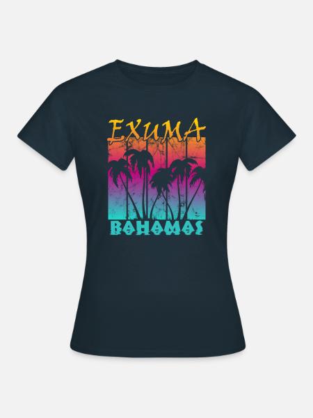 Exuma Bahamas - Frauen T-Shirt - Navy