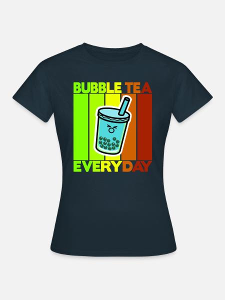 Bubble Tea Everyday - Frauen T-Shirt - Navy