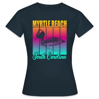 Myrtle Beach Caroline du Sud - T-shirt Femme - marine - Devant - AI Model Female 172 dark (172cm)