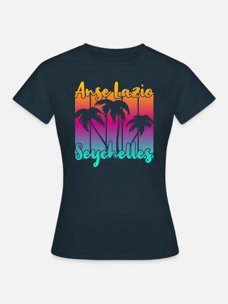 Anse Lazio Seychelles - Frauen T-Shirt - Navy