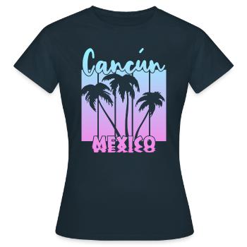 Cancun Mexico - Women's T-Shirt - navy - Front - AI Model Female 172 dark (172cm)