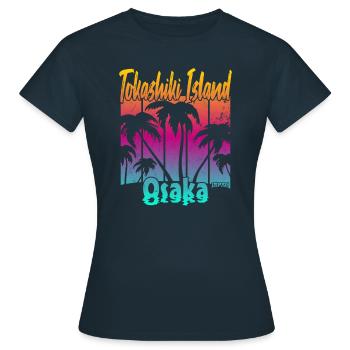 Tokashiki Island Osaka - Frauen T-Shirt - Navy - Vorne - AI Model Female 172 dark (172cm)