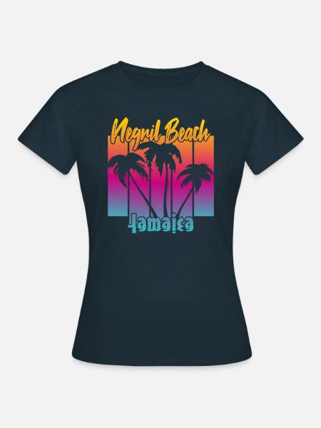 Negril Beach Jamaica - Frauen T-Shirt - Navy