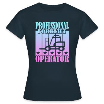 Professional Forklift Operator - Frauen T-Shirt - Navy - Vorne - AI Model Female 172 dark (172cm)