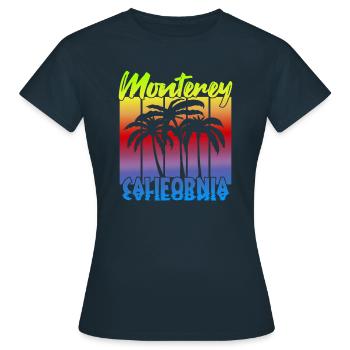 Monterey Californie - T-shirt Femme - marine - Devant - AI Model Female 172 dark (172cm)