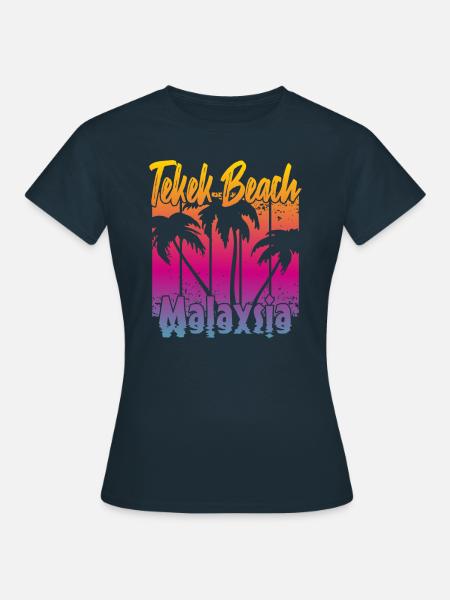 Telek Beach Malaysia - Frauen T-Shirt - Navy