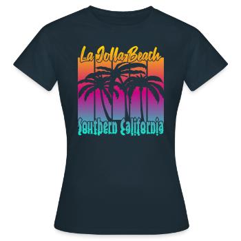 La Jolla Beach Southern California - Frauen T-Shirt - Navy - Vorne - AI Model Female 172 dark (172cm)
