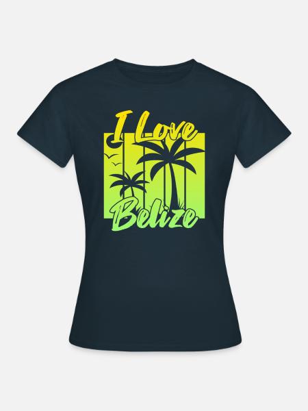 Ich liebe Belize - Frauen T-Shirt - Navy