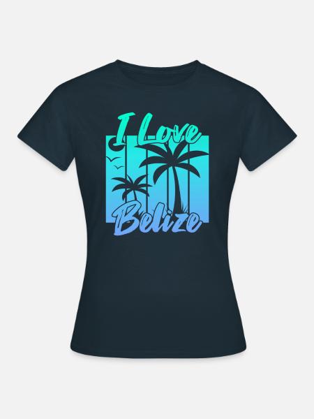 Ich liebe Belize - Frauen T-Shirt - Navy
