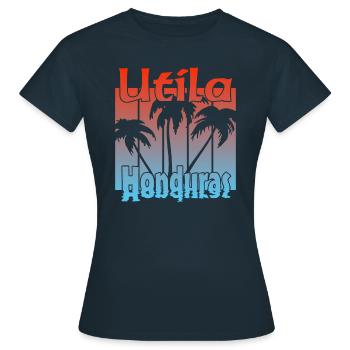 Utila Honduras - T-shirt Femme - marine - Devant - AI Model Female 172 dark (172cm)