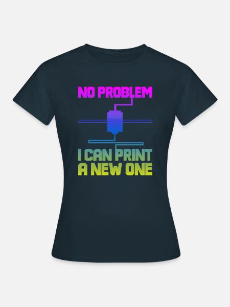 3D Drucker 3d Druck - Frauen T-Shirt - Navy